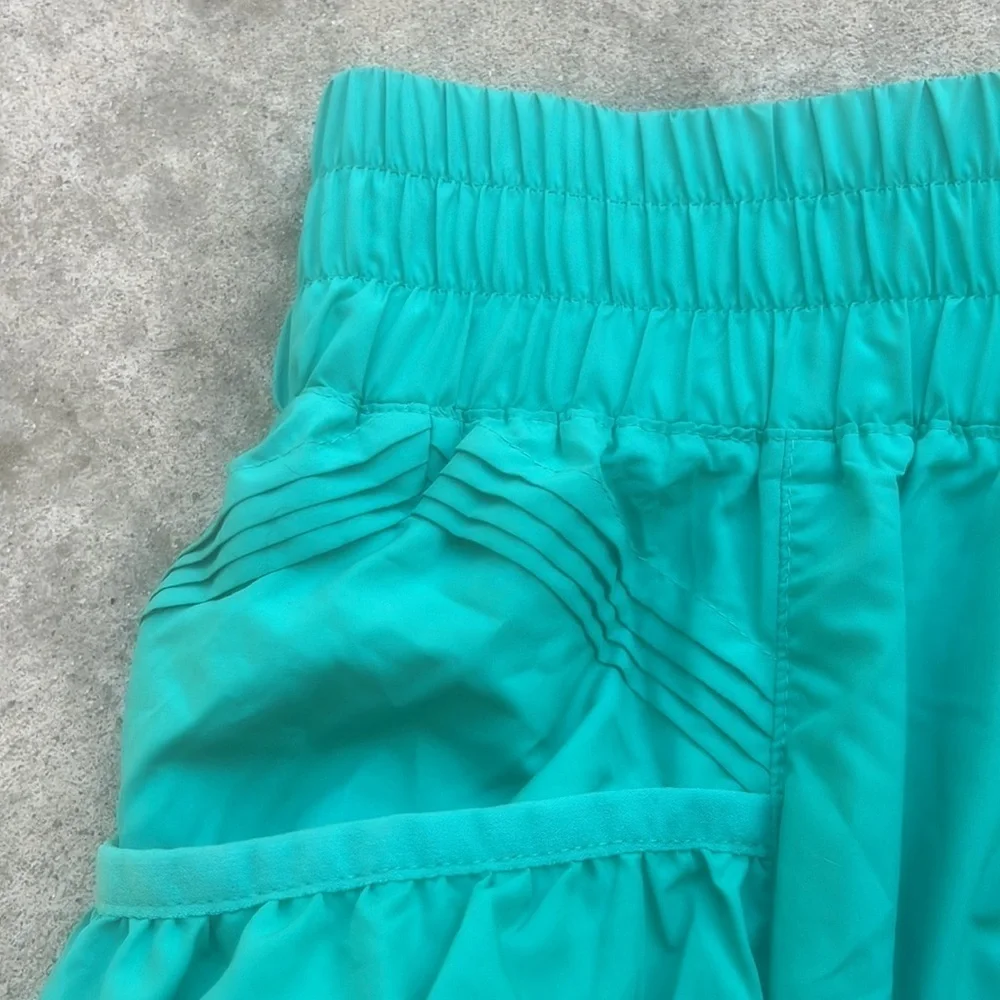 Free People Get Flirt On Green Shorts Women's Size L NWOT